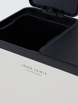 John Lewis & Partners 2 Section 60L Kitchen Recycling Pedal Bin - Stone