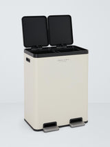 John Lewis & Partners 2 Section 60L Kitchen Recycling Pedal Bin - Stone