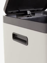 John Lewis 2 Section 60L Recycling Kitchen Pedal Bin with Handles - Grey