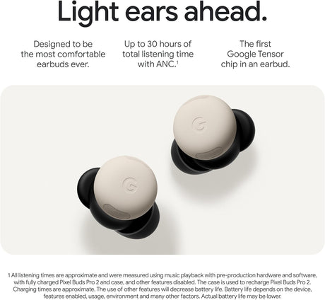 GooglePixel Buds Pro 2 Noise Cancelling Wireless Headphones - Porcelain