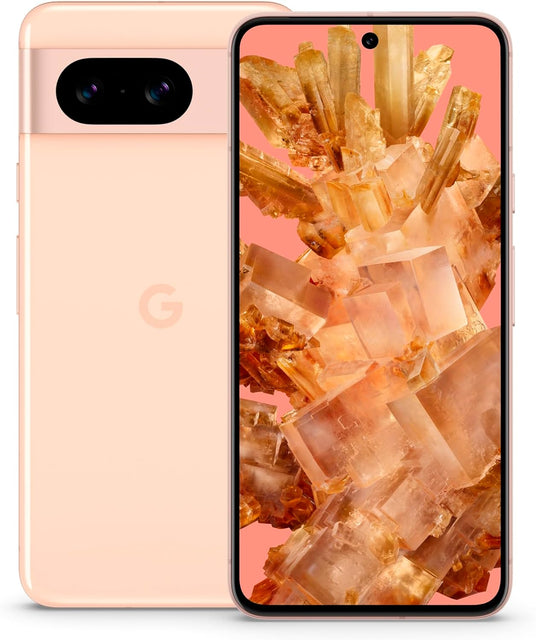 Google Pixel 8 5G 128GB Smartphone Dual SIM-Free 8GB RAM Unlocked - Rose - Kazoop 