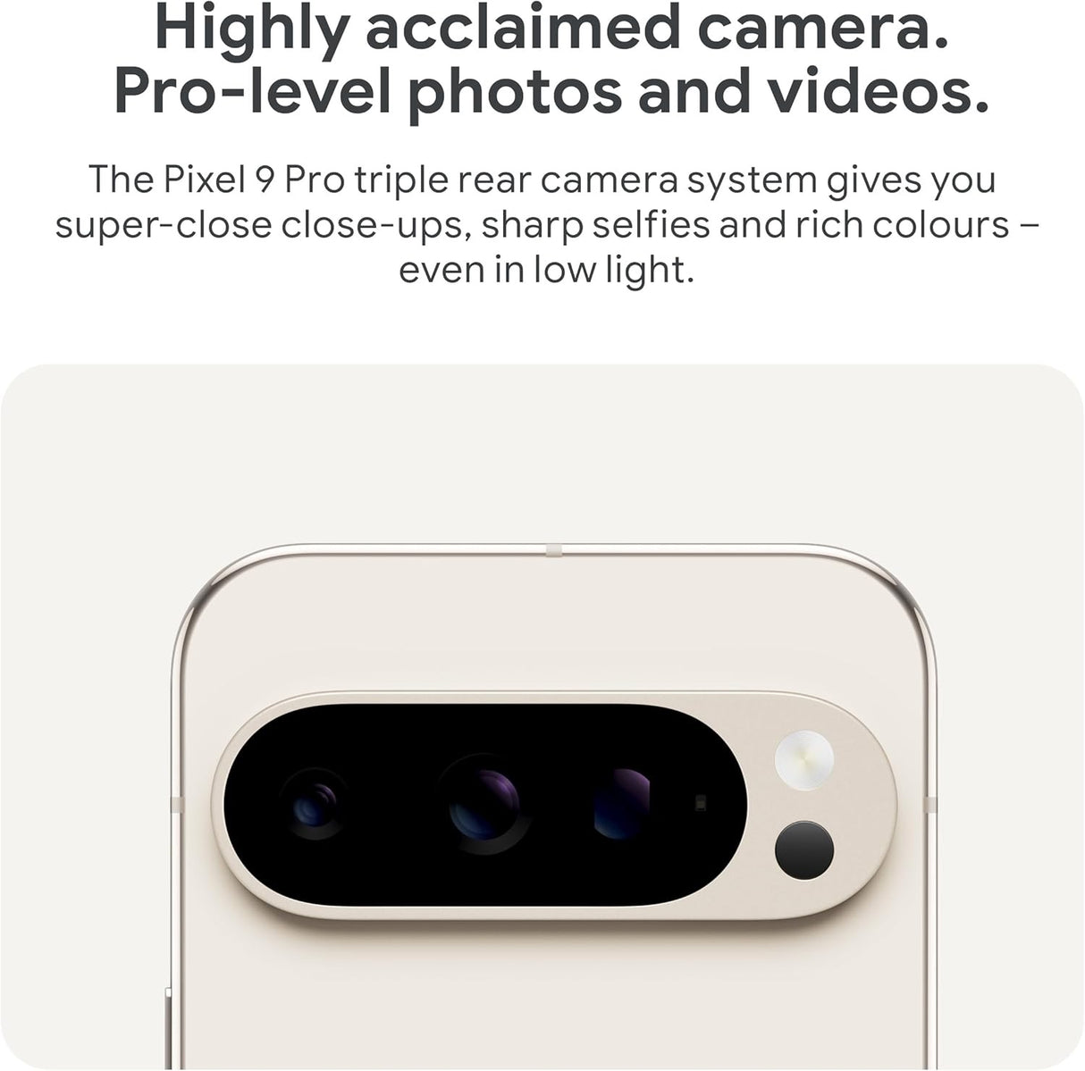 Google Pixel 9 Pro 5G 6.3'' Smartphone 128GB Unlocked SIM-Free - Porcelain - Kazoop 