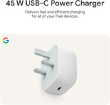 Google 45W USB-C Fast-Charging GA05732-GB Phone Charger- White