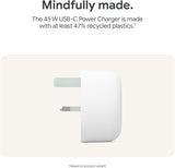 Google 45W USB-C Fast-Charging GA05732-GB Phone Charger- White