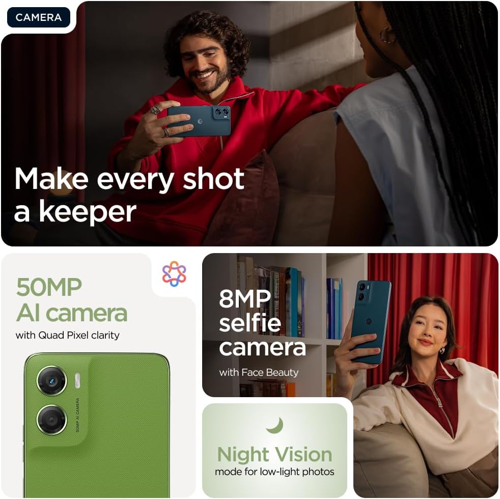 Motorola Moto G06 4G Smartphone 64GB Unlocked Dual-SIM - Pantone Tendril