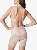 Spanx SPANXshape Suit Your Fancy Plunge Low-Back Mid-Thigh Bodysuit - Small