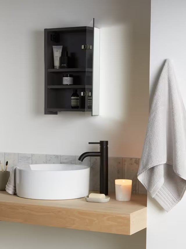 John Lewis Small Single Mirror-Sided Bathroom Cabinet 50 x 30 x 13.5cm