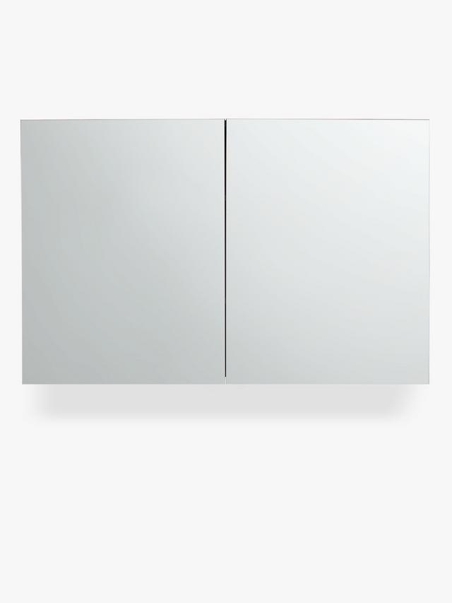 John Lewis Large Double Mirror Wall Mounted Storage Unit Bathroom Cabinet