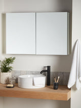 John Lewis Large Double Mirror Wall Mounted Storage Unit Bathroom Cabinet