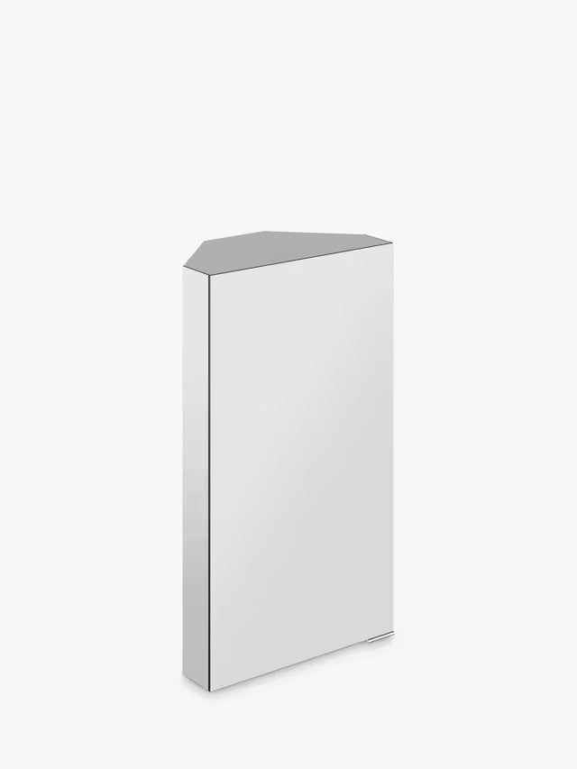 hib. Fully Assembled Double-Sided Bathroom Mirrored Corner Wall Cabinet
