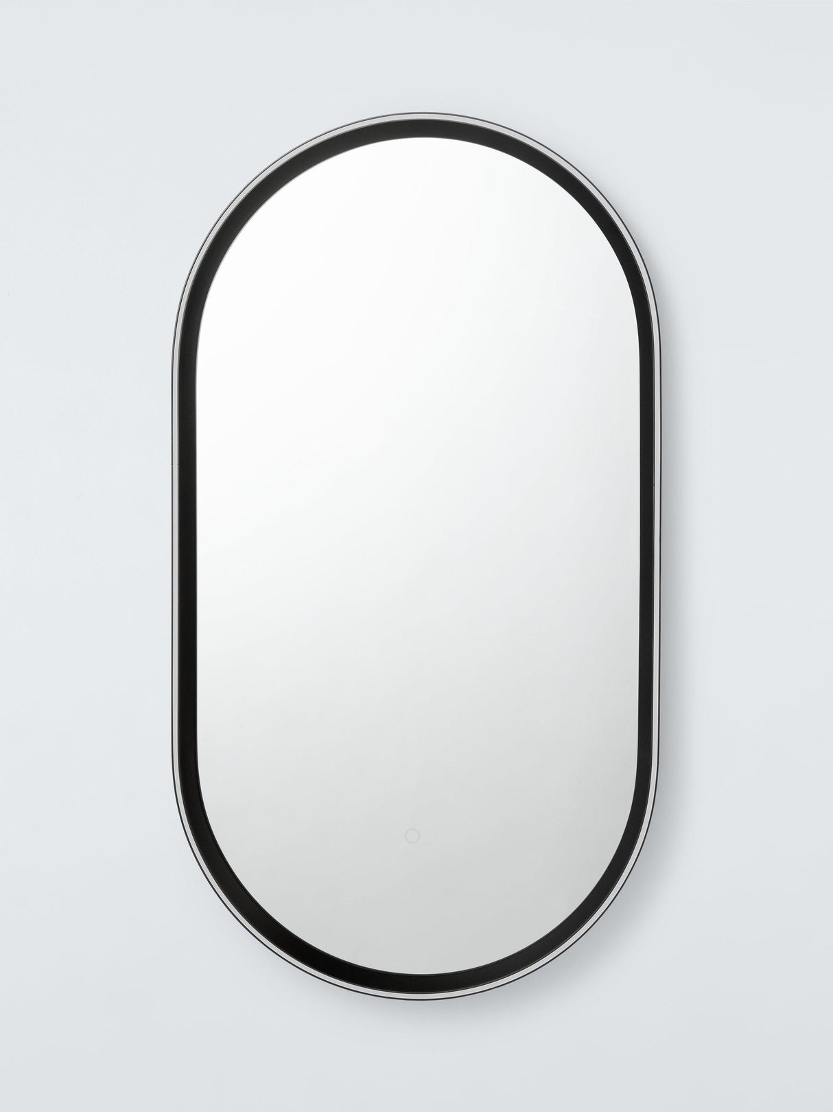 John Lewis Vela Pill LED Heated Illuminated Bathroom Mirror 90 x 50cm Black