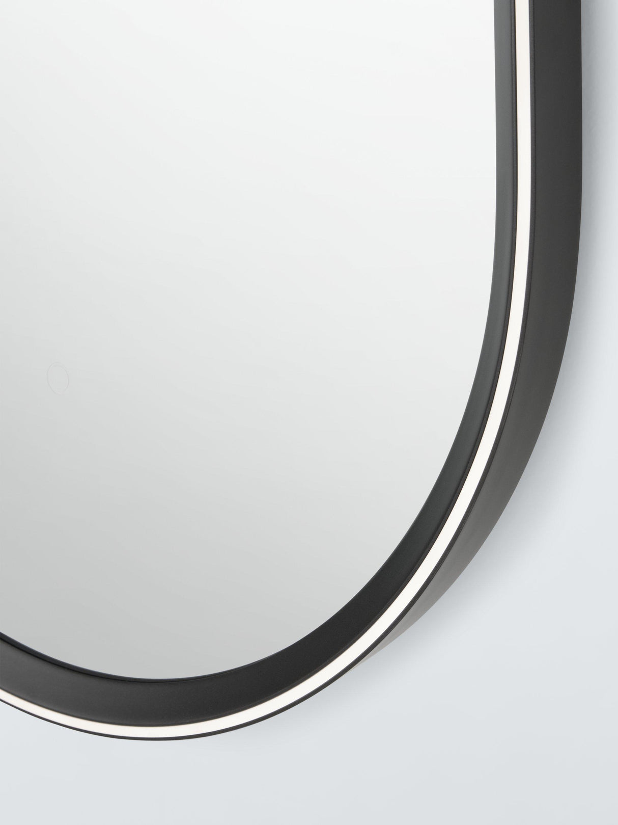John Lewis Vela Pill LED Heated Illuminated Bathroom Mirror 90 x 50cm Black