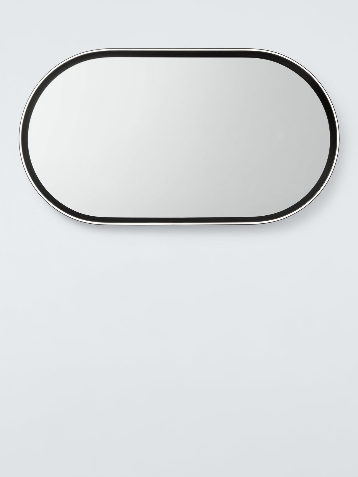 John Lewis Vela Pill LED Heated Illuminated Bathroom Mirror 90 x 50cm Black