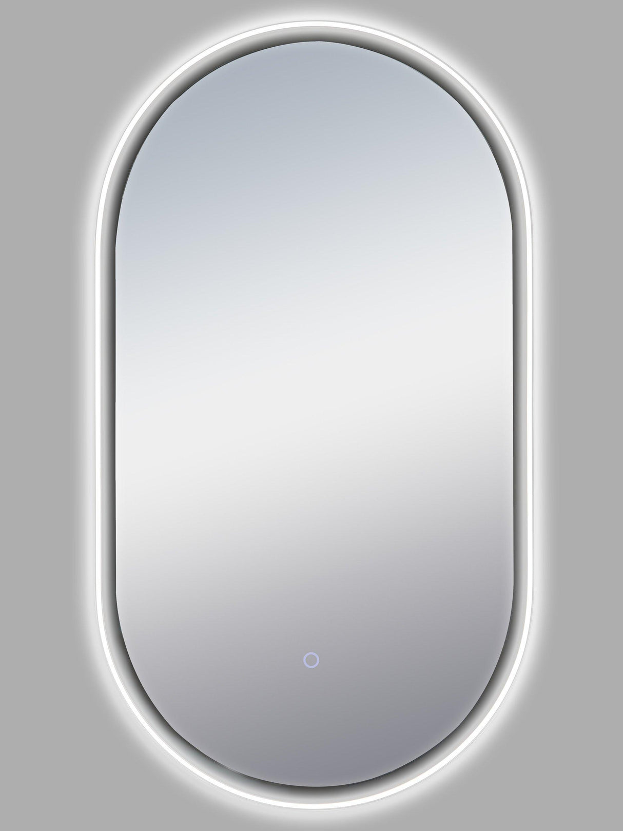 John Lewis Vela Pill LED Heated Illuminated Bathroom Mirror 90 x 50cm Black