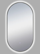 John Lewis Vela Pill LED Heated Illuminated Bathroom Mirror 90 x 50cm Black