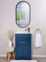 John Lewis Vela Pill LED Heated Illuminated Bathroom Mirror 90 x 50cm Black
