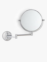 John Lewis Lux Extendable Bathroom Makeup Adjustable Swivel Mirror - Silver