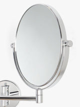 John Lewis Lux Extendable Bathroom Makeup Adjustable Swivel Mirror - Silver