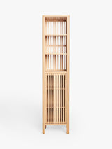 John Lewis Slatted Bathroom Bamboo Freestanding Tallboy - H160 x W36.4 cm