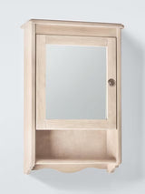 John Lewis Heritage Moisture-Resistant Mirrored Bathroom Cabinet White Wash