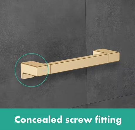 Hansgrohe AddStoris Wall-Mounted 35.5cm Bathroom Grab Rail - Brushed Bronze