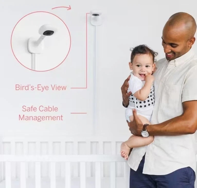 Nanit Pro Camera Wall Mount Breathing Baby Monitoring System 2-Ways - White
