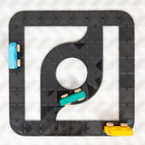 Connetix Roads Creative Pack Magnetic Tiles 48 Piece Set for Kids - Black