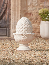 Kaemingk Artichoke Stone Effect LED Garden Water Feature - White Natural