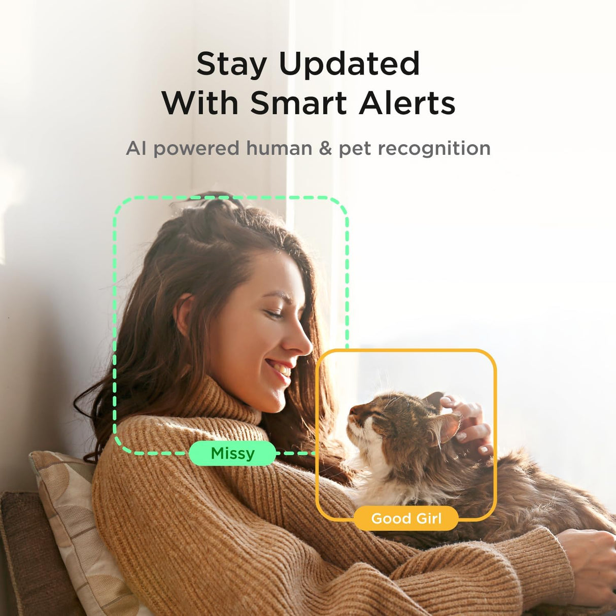 Petcube Cam 360 Interactive WiFi Smart Pet Home Monitoring Camera - White