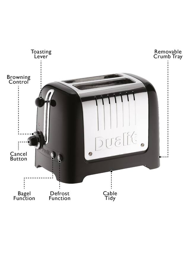 Dualit Lite Kettle & Toaster Set with Sandwich Cages (DPP2A/ DMK1) - Black