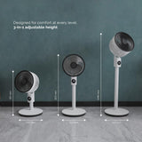 Meaco Sefte 8" Portable Rechargeable 12-Speed Air Circulator Table Fan White
