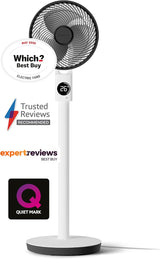 Meaco Sefte 8" Portable Rechargeable 12-Speed Air Circulator Table Fan White