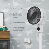 Meaco Sefte 8" Portable Rechargeable 12-Speed Air Circulator Table Fan White