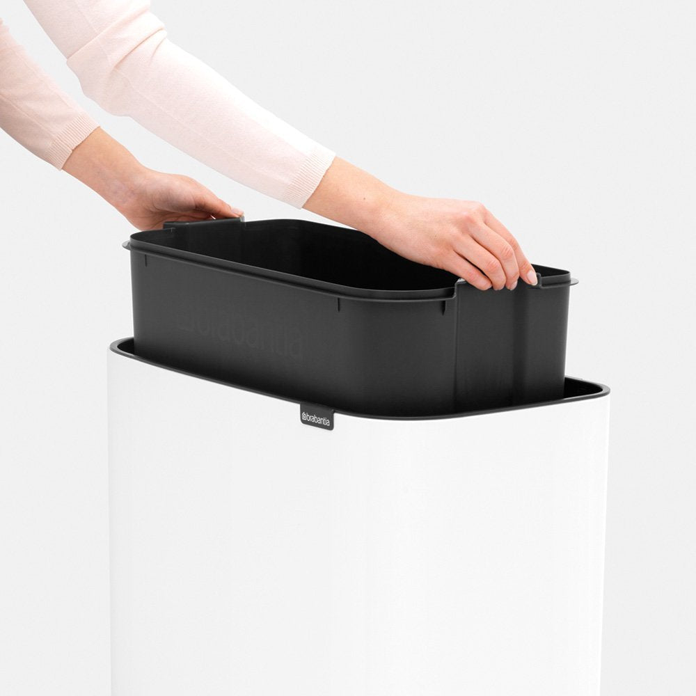 Brabantia Steel Bo Touch Bin with Plastic 36 L - White