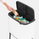 Brabantia Steel Bo Touch Bin with Plastic 36 L - White