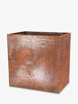 Fallen Fruits Rectangular Trough Steel Garden Outdoor Planter 58cm - Rust