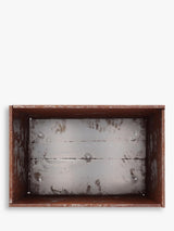 Fallen Fruits Rectangular Trough Steel Garden Outdoor Planter 58cm - Rust