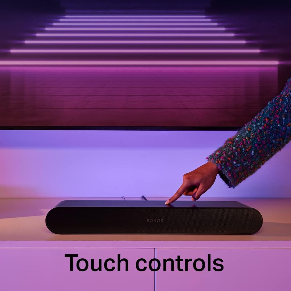 Sonos Ray All-in-one Wireless Compact Soundbar Works with AirPlay 2 - Black