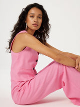 Fabienne Chapot Womens Gigi Linen Rich Waistcoat - Pink Glow - Size 34
