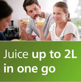 Philips HR1855/70 XL 2L 800W Quick Clean Fruit Veg Juicer - Black/Silver - Kazoop 