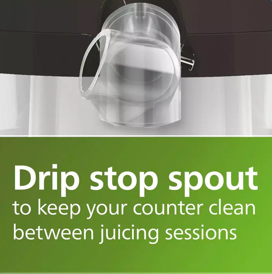 Philips HR1855/70 XL 2L 800W Quick Clean Fruit Veg Juicer - Black/Silver - Kazoop 