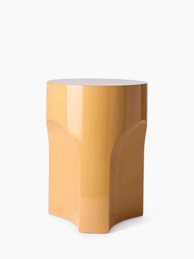 The Conran Shop Doric Sculptural Designer Living Room Side Table - Mustard