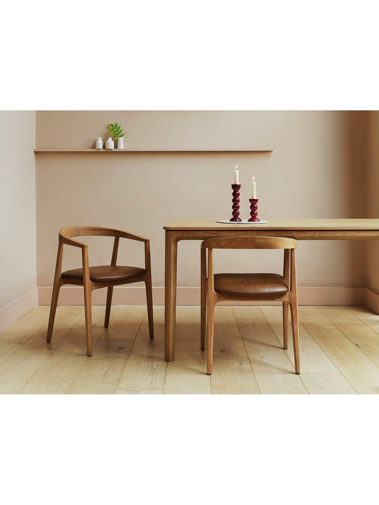 Swyft Model 01 Fully Assembled Dining Chair Set of 2 - Leather - Oak/Maple