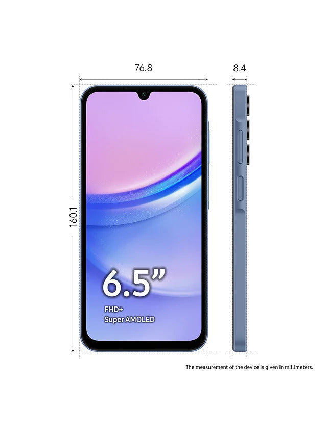Samsung Galaxy A15 5G Smartphone 128GB 4GB Dual-SIM-Free Unlocked - Blue