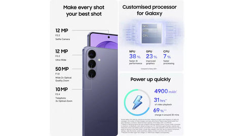 Samsung Galaxy S26+ 5G Smartphone 256GB Unlocked SIM-Free - Cobalt Violet