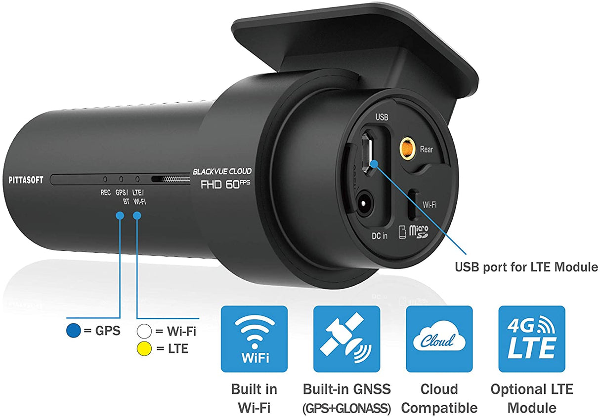 BlackVue DR750X-2CH (32 GB) Full HD Front/Rear Dash Cam WiFi GPS - Black