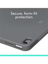 Logitech Combo Touch 920-012635 11” iPad Air Keyboard Folio Case Oxford Grey