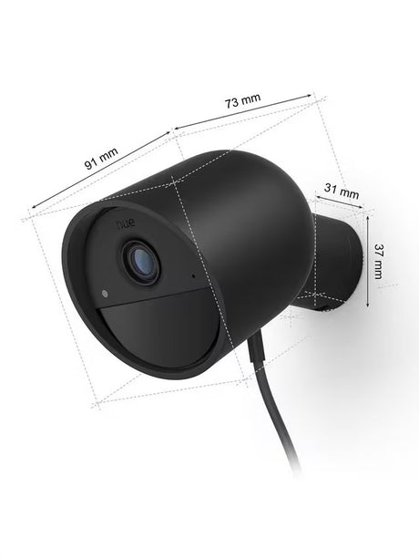 Philips Hue Secure Wired 1080p HD Night Vision Smart Security Camera - Black