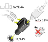 TomTom 9UUC.001.24 Fast Multi Charger Dual USB 12V 24V Car Power Adapter