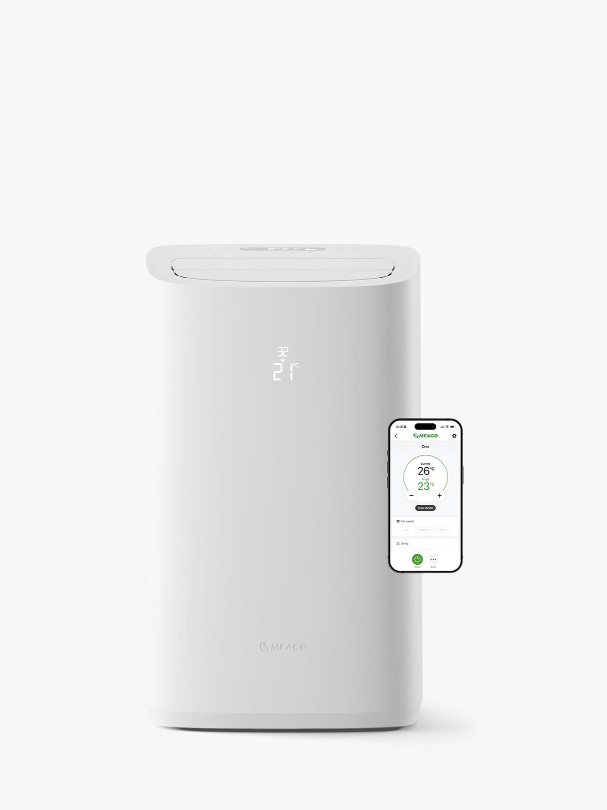 MeacoCool Pro 14000BTU Smart Portable Air Conditioner and Heater - White